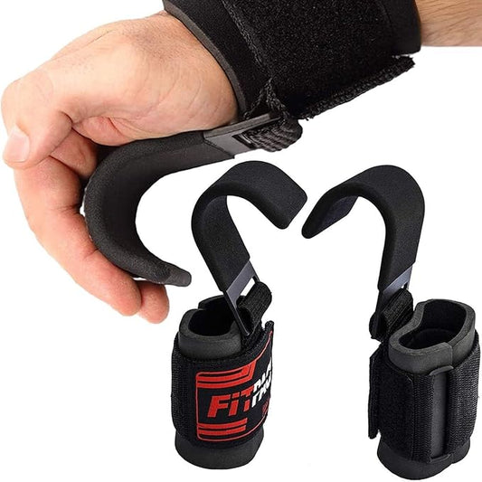 LORDEX Fitness Lifting Hook Straps – Heavy Duty Wrist Support Hooks for Weightlifting, Deadlifts & Gym Training | BuyGenZ