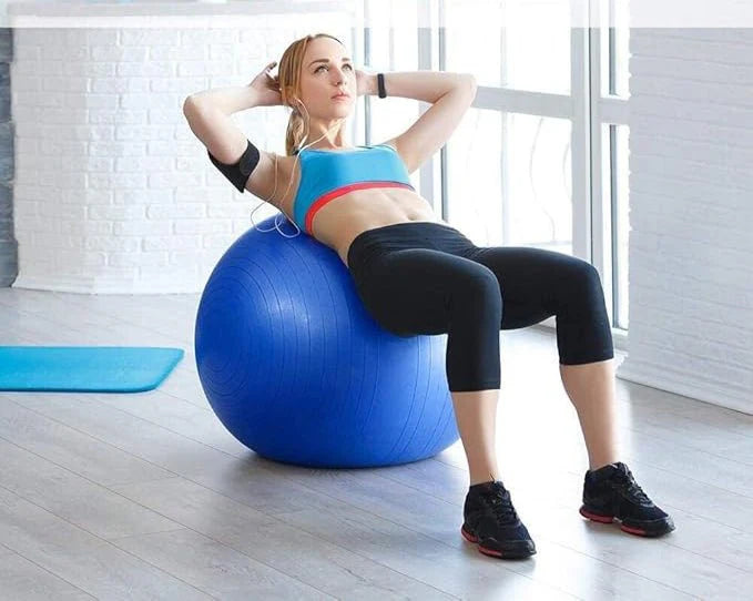 LORDEX Gym Ball for Fitness – Anti-Burst Stability Ball for Yoga, Core Strength & Home Workout | BuyGenZ