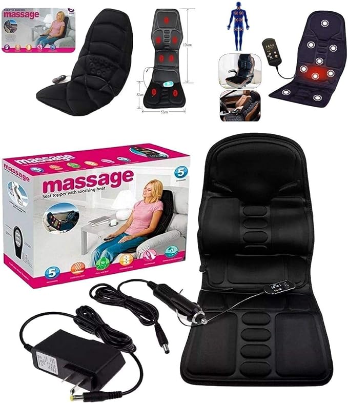 Massage Seat Topper Cushion – Vibrating Back & Seat Massager for Chair, Car & Office Comfort | BuyGenZ